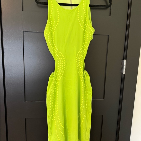bebe Dresses & Skirts - bebe Neon Green Midi Dress